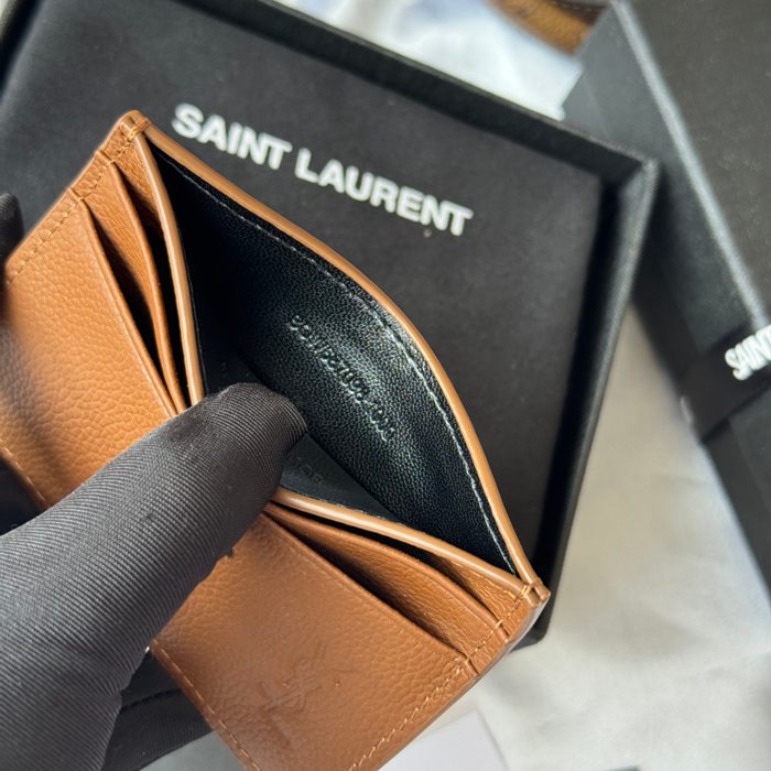 YSL カードケース カーフレザー レディース 10×7.5×0.5cm