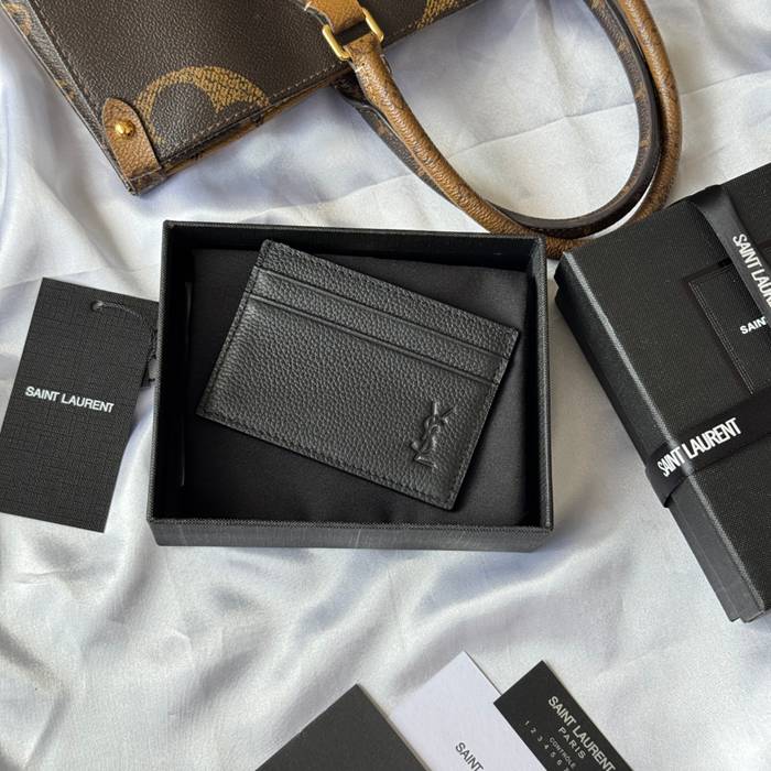 YSL カードケース カーフレザー レディース 10×7.5×0.5cm