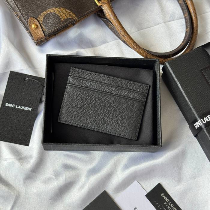 YSL カードケース カーフレザー レディース 10×7.5×0.5cm
