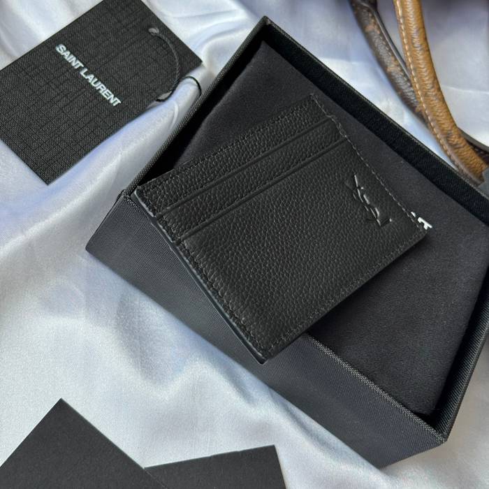 YSL カードケース カーフレザー レディース 10×7.5×0.5cm