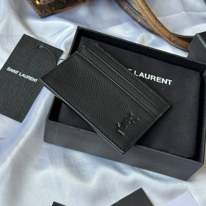 YSL カードケース カーフレザー レディース 10×7.5×0.5cm