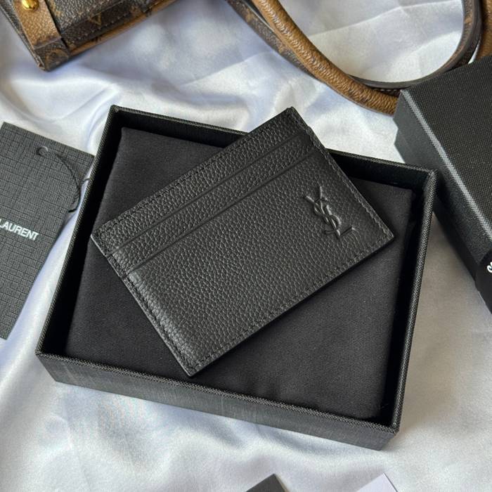 YSL カードケース カーフレザー レディース 10×7.5×0.5cm