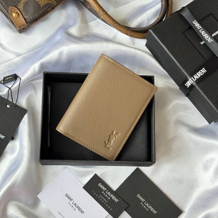 YSL 二つ折り財布 カーフレザー メンズ 9×11.5×2cm YSL 二つ折り財布 カーフレザー メンズ 9×11.5×2cm