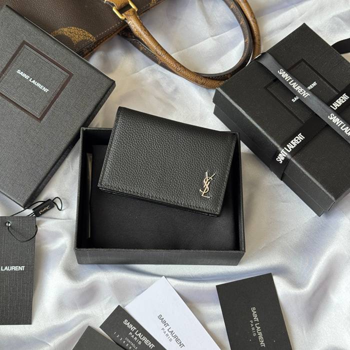 YSL カードケース カーフレザー ユニセックス 7.5×11×1cm YSL カードケース カーフレザー ユニセックス 7.5×11×1cm
