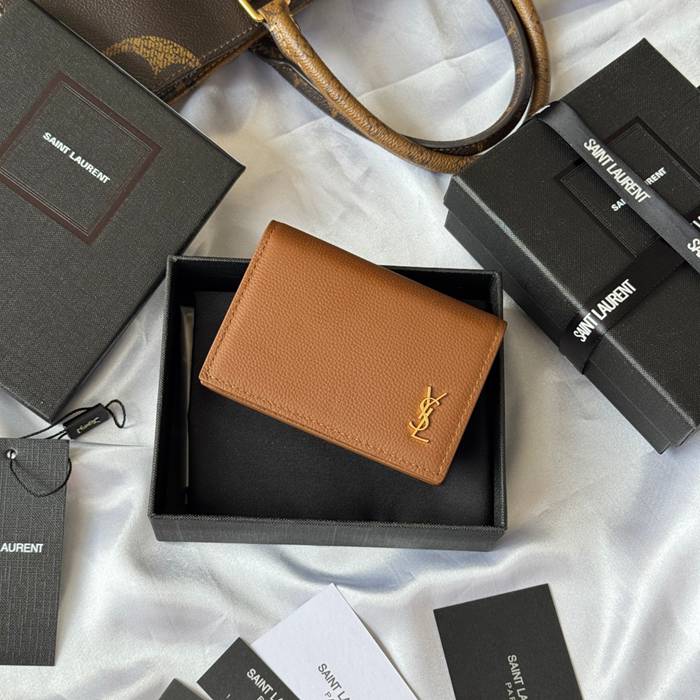 YSL カードケース カーフレザー ユニセックス 7.5×11×1cm YSL カードケース カーフレザー ユニセックス 7.5×11×1cm