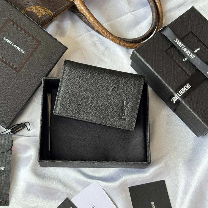 YSL カードケース カーフレザー ユニセックス 7.5×11×1cm YSL カードケース カーフレザー ユニセックス 7.5×11×1cm