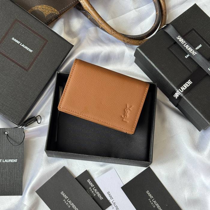YSL カードケース カーフレザー ユニセックス 7.5×11×1cm YSL カードケース カーフレザー ユニセックス 7.5×11×1cm