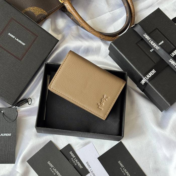 YSL カードケース カーフレザー ユニセックス 7.5×11×1cm YSL カードケース カーフレザー ユニセックス 7.5×11×1cm