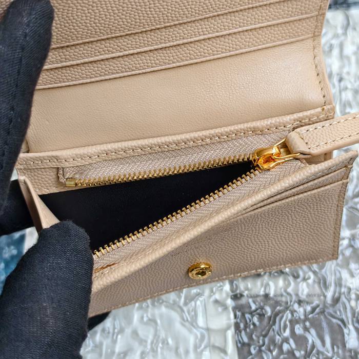 YSL 二つ折り財布 カーフレザー メンズ 11×9.5×2.5cm