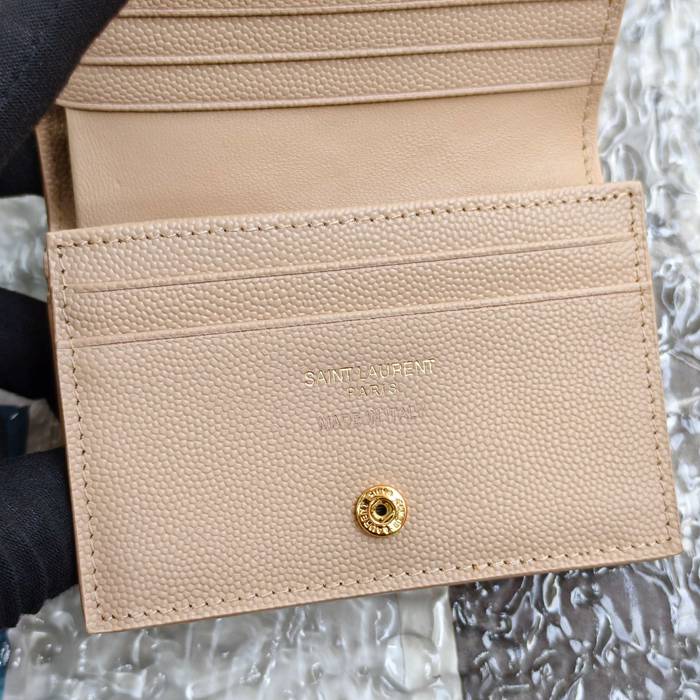 YSL 二つ折り財布 カーフレザー メンズ 11×9.5×2.5cm