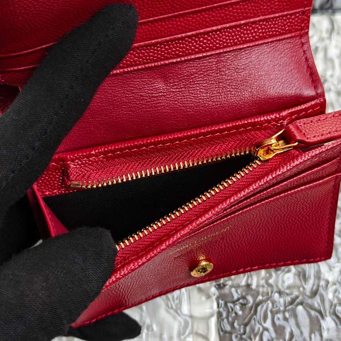 YSL 二つ折り財布 カーフレザー メンズ 11×9.5×2.5cm