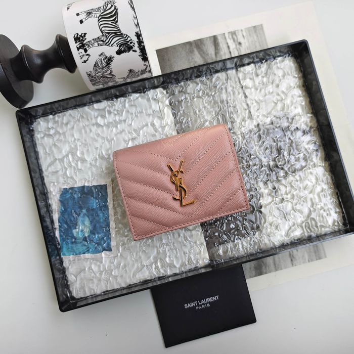 YSL 二つ折り財布 カーフレザー メンズ 11×9.5×2.5cm YSL 二つ折り財布 カーフレザー メンズ 11×9.5×2.5cm