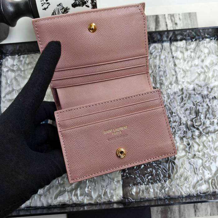 YSL 二つ折り財布 カーフレザー メンズ 11×9.5×2.5cm