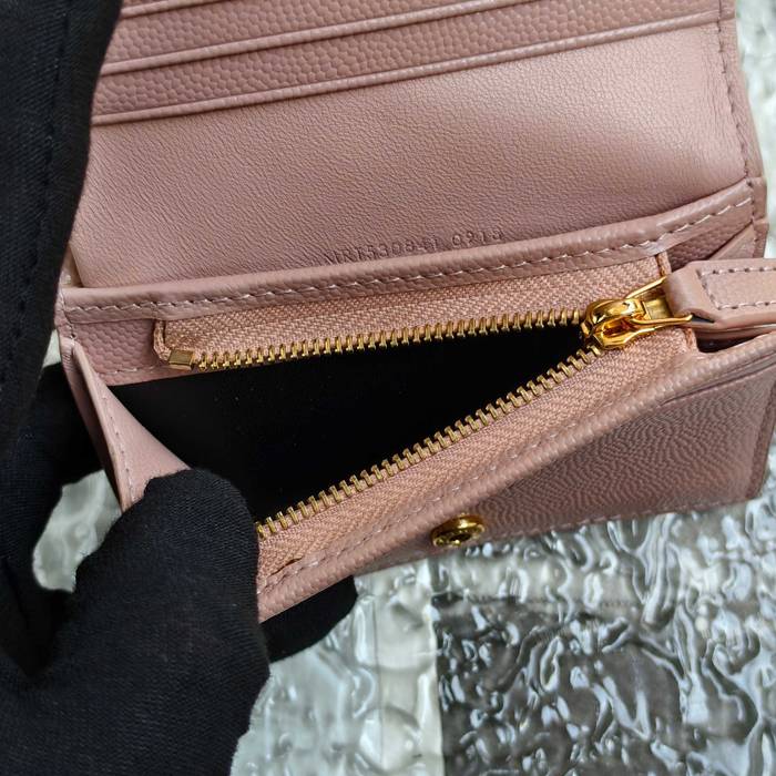 YSL 二つ折り財布 カーフレザー メンズ 11×9.5×2.5cm