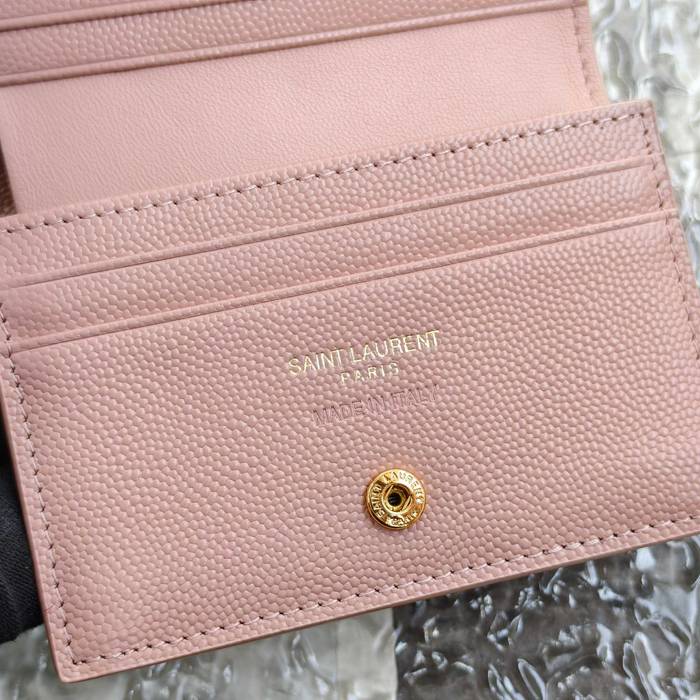 YSL 二つ折り財布 カーフレザー メンズ 11×9.5×2.5cm
