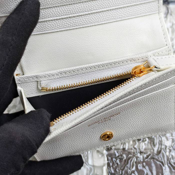 YSL 二つ折り財布 カーフレザー メンズ 11×9.5×2.5cm