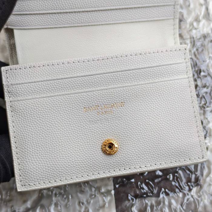 YSL 二つ折り財布 カーフレザー メンズ 11×9.5×2.5cm
