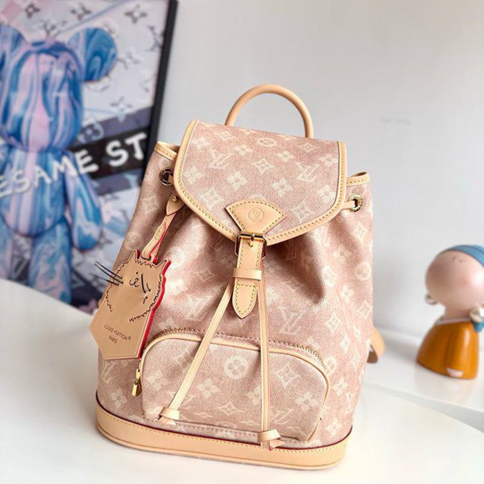 ルイ?ヴィトン スタイル モンソロー ミニ リュック グラスコーディントン デザイン サイズ：30×28×18cm