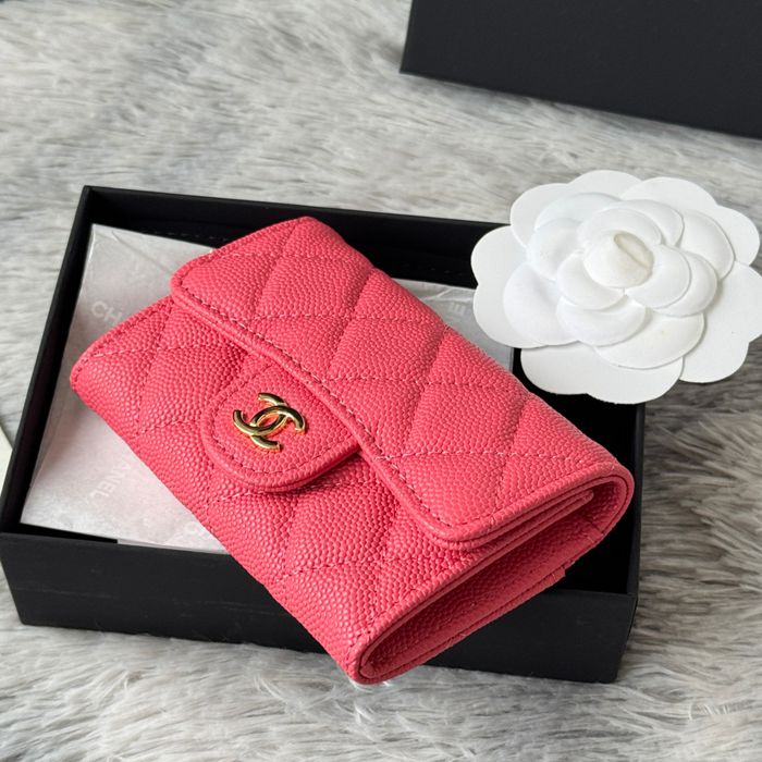 CHANEL 0219 CFカードケース カヴィア粒革 サイズ:11x8.5cm