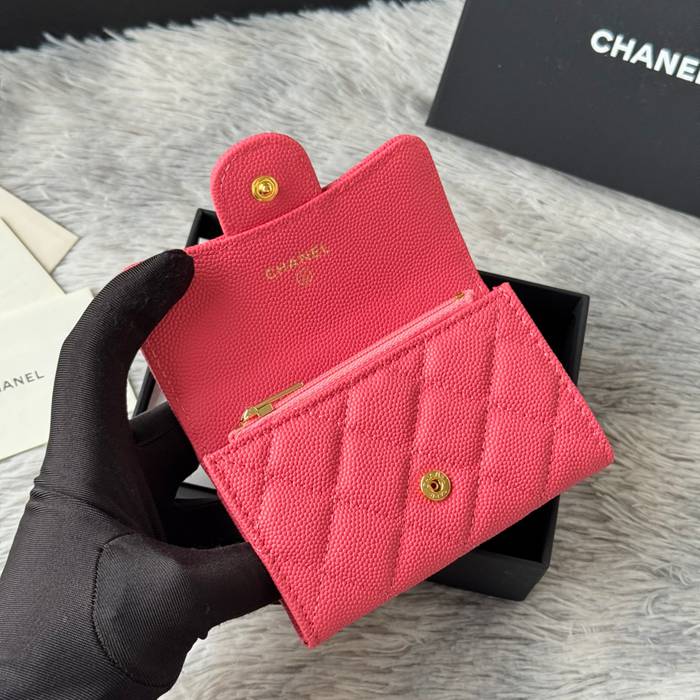 CHANEL 0219 CFカードケース カヴィア粒革 サイズ:11x8.5cm