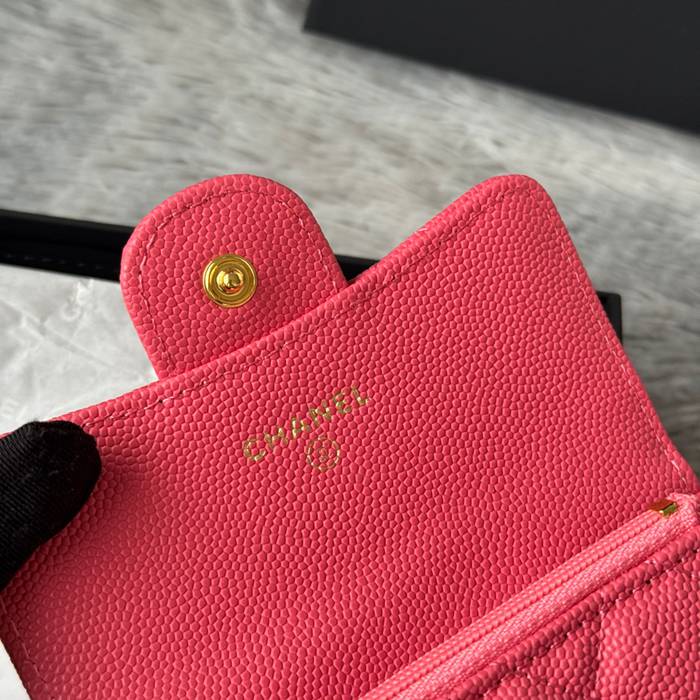 CHANEL 0219 CFカードケース カヴィア粒革 サイズ:11x8.5cm