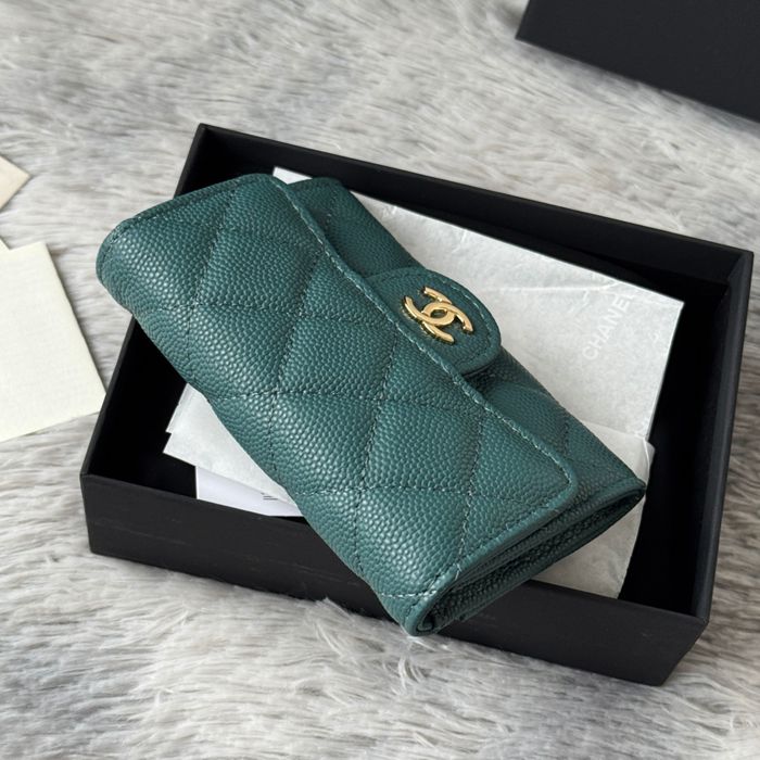CHANEL 0219 CFカードケース カヴィア粒革 サイズ:11x8.5cm