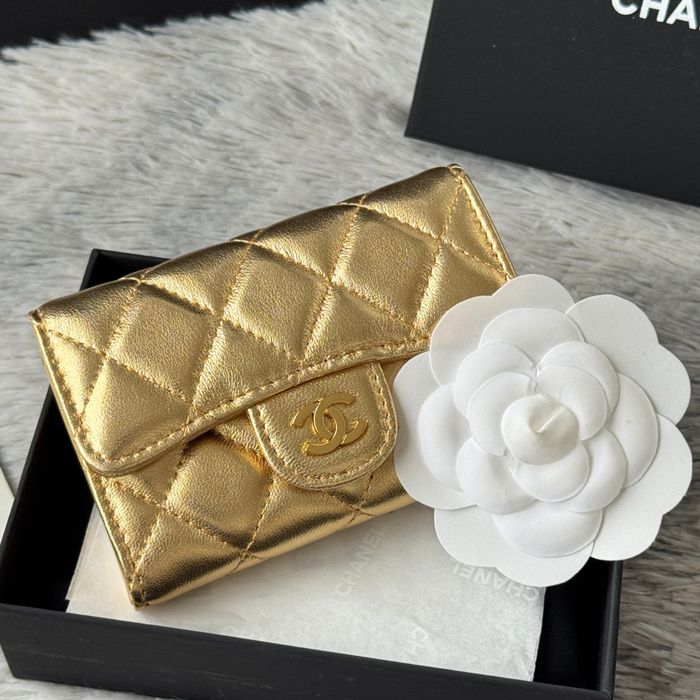 CHANEL 0219 CFカードケース カヴィア粒革 サイズ:11x8.5cm