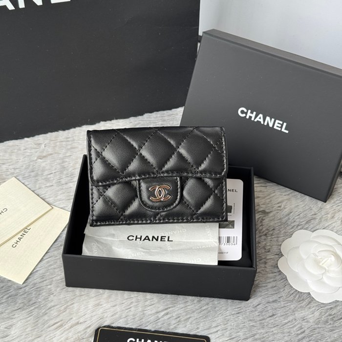 CHANEL AP0230 84401 三つ折り財布 ラム革 サイズ:10.5x7.5cm