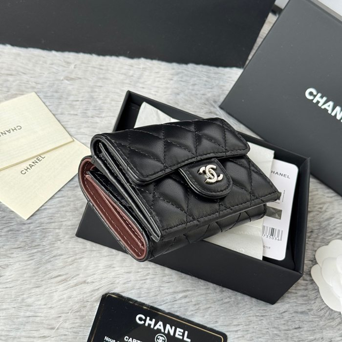 CHANEL AP0230 84401 三つ折り財布 ラム革 サイズ:10.5x7.5cm