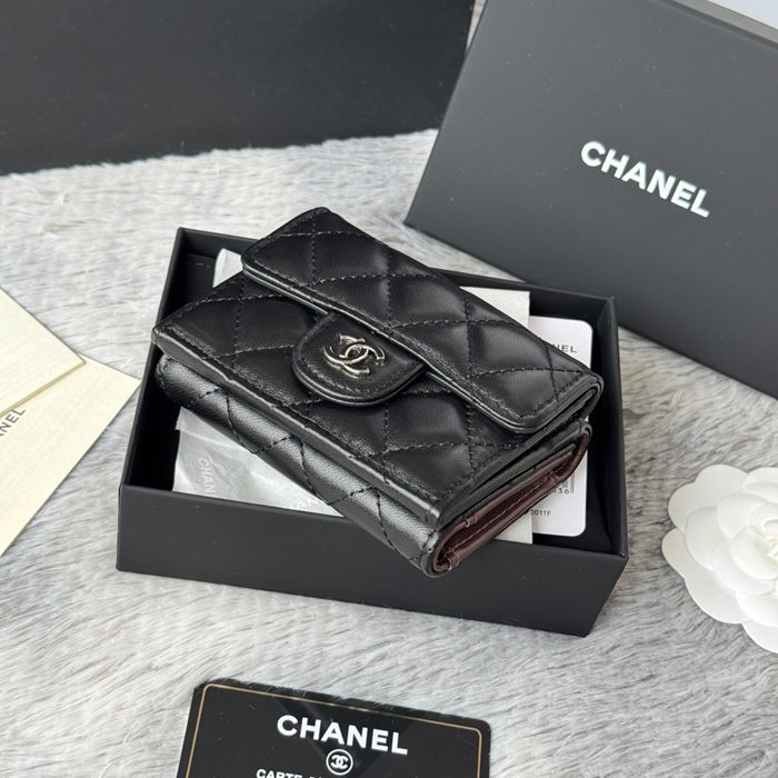CHANEL AP0230 84401 三つ折り財布 ラム革 サイズ:10.5x7.5cm