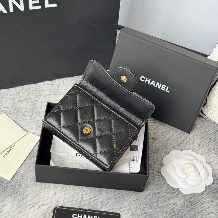 CHANEL AP0230 84401 三つ折り財布 ラム革 サイズ:10.5x7.5cm
