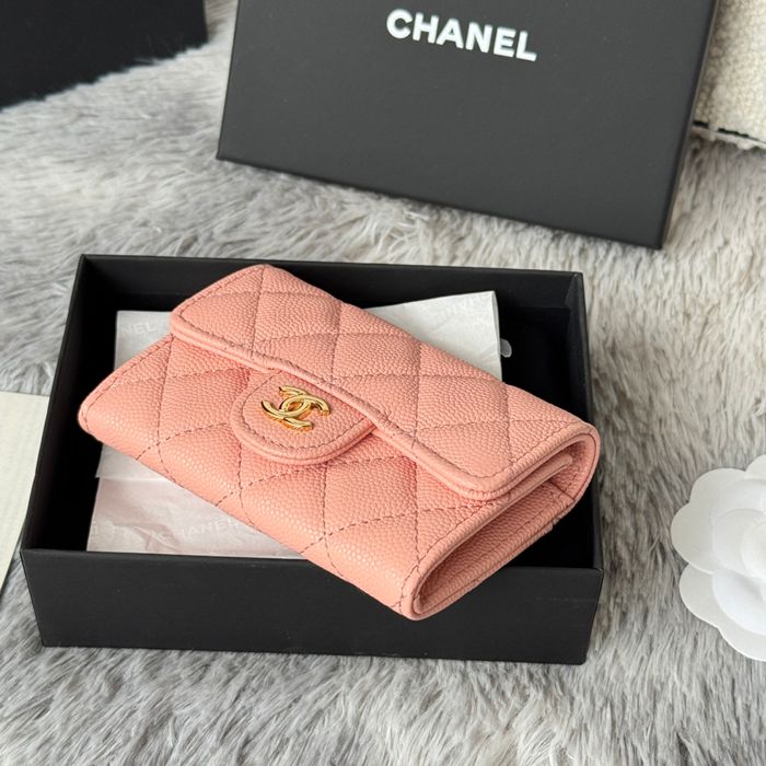 CHANEL 0219 CFカードケース カヴィア粒革 サイズ:11x8.5cm