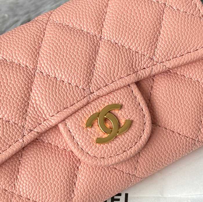 CHANEL 0219 CFカードケース カヴィア粒革 サイズ:11x8.5cm