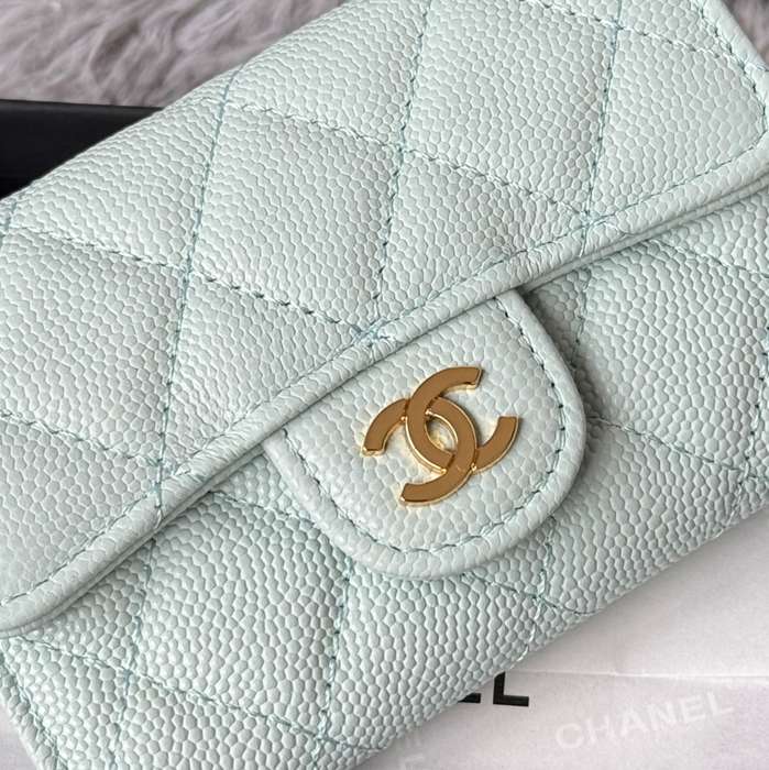 CHANEL 0219 CFカードケース カヴィア粒革 サイズ:11x8.5cm
