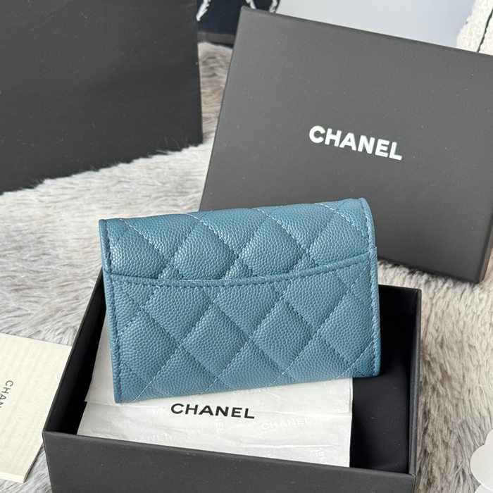 CHANEL 0219 CFカードケース カヴィア粒革 サイズ:11x8.5cm