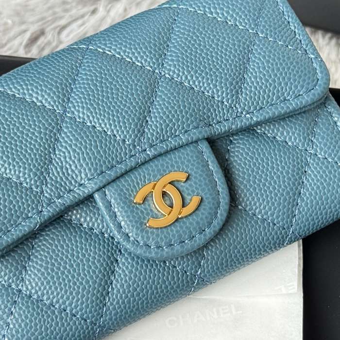 CHANEL 0219 CFカードケース カヴィア粒革 サイズ:11x8.5cm