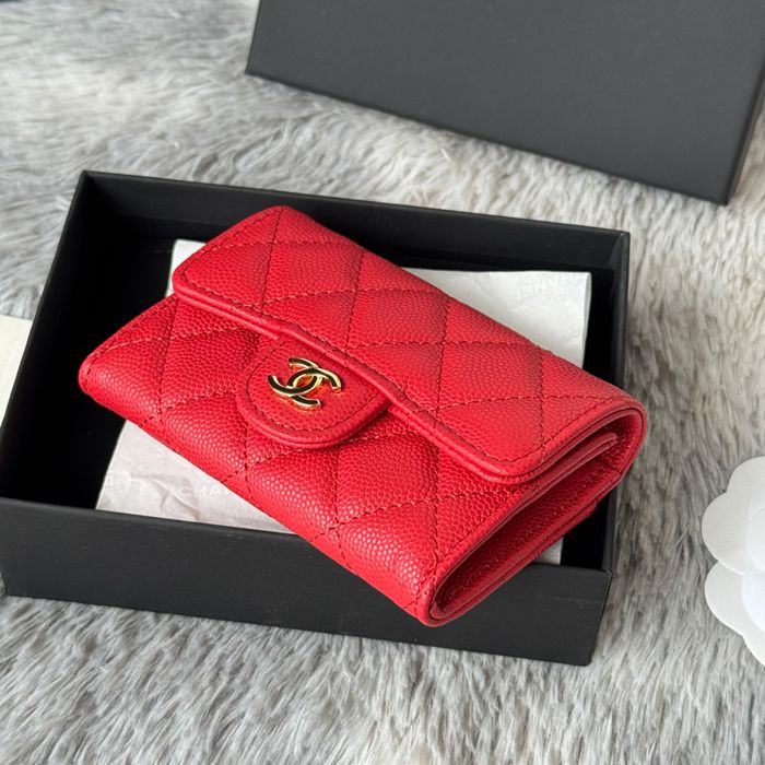 CHANEL 0219 CFカードケース カヴィア粒革 サイズ:11x8.5cm
