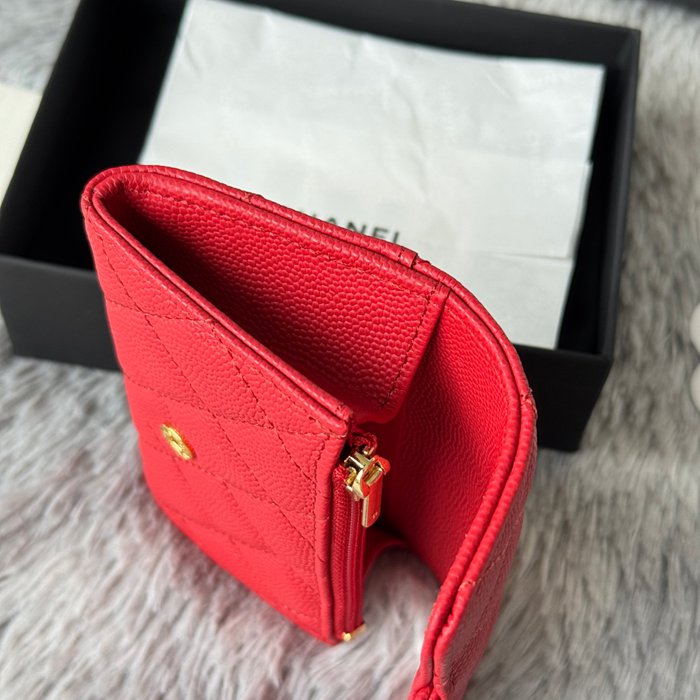 CHANEL 0219 CFカードケース カヴィア粒革 サイズ:11x8.5cm