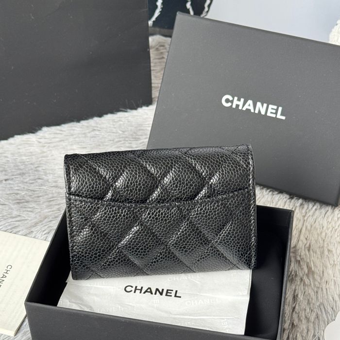 CHANEL 0219 CFカードケース カヴィア粒革 サイズ:11x8.5cm