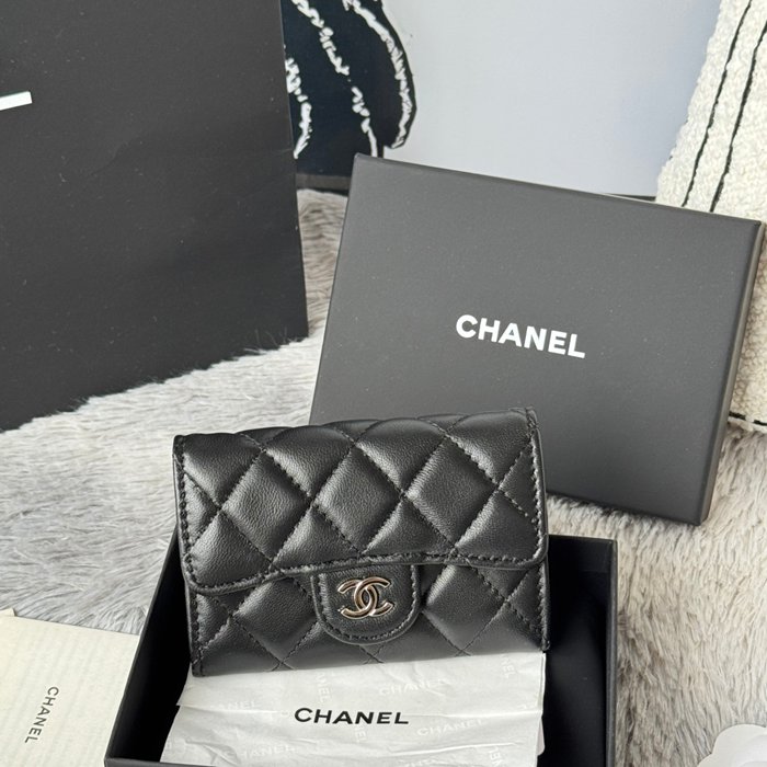 CHANEL 0219 CFカードケース カヴィア粒革 サイズ:11x8.5cm