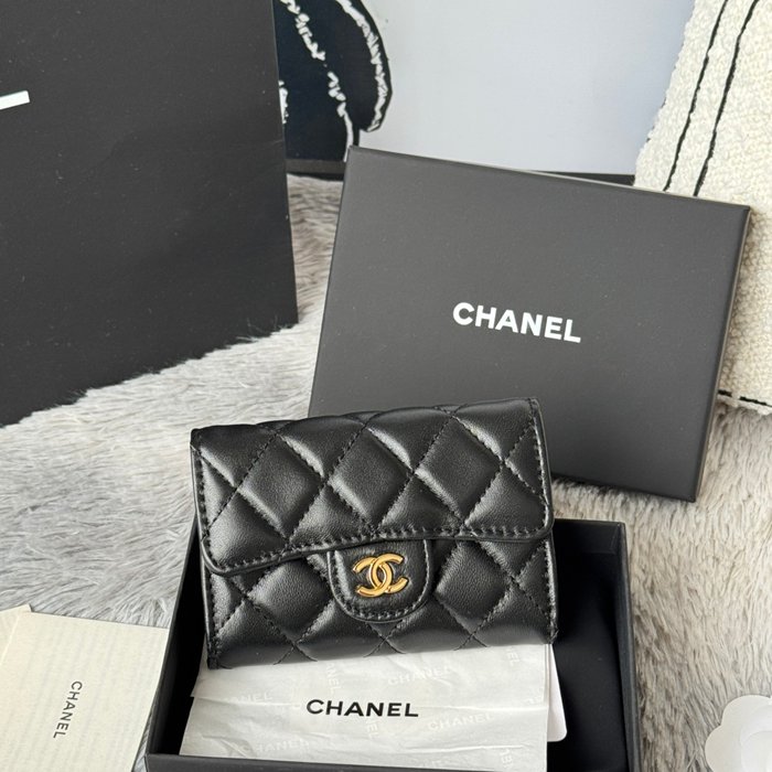 CHANEL 0219 CFカードケース カヴィア粒革 サイズ:11x8.5cm