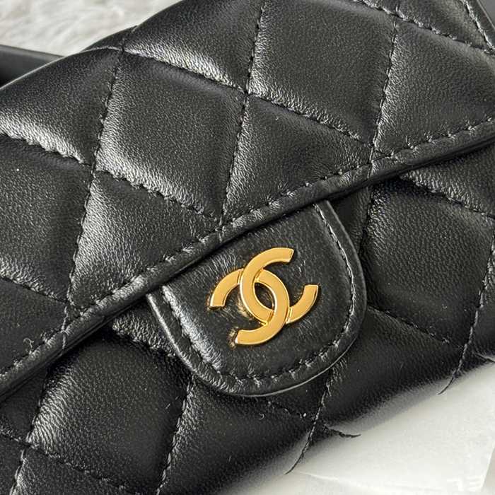 CHANEL 0219 CFカードケース カヴィア粒革 サイズ:11x8.5cm