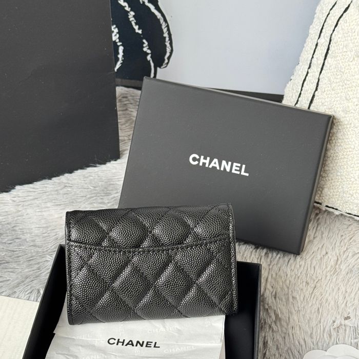 CHANEL 0219 CFカードケース カヴィア粒革 サイズ:11x8.5cm