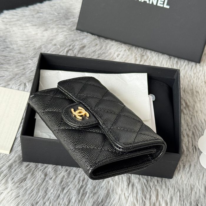 CHANEL 0219 CFカードケース カヴィア粒革 サイズ:11x8.5cm