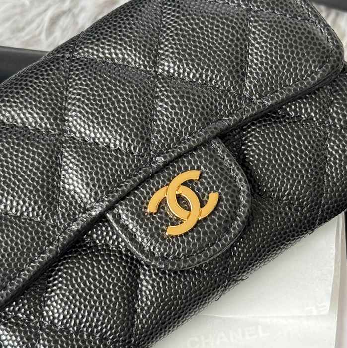 CHANEL 0219 CFカードケース カヴィア粒革 サイズ:11x8.5cm