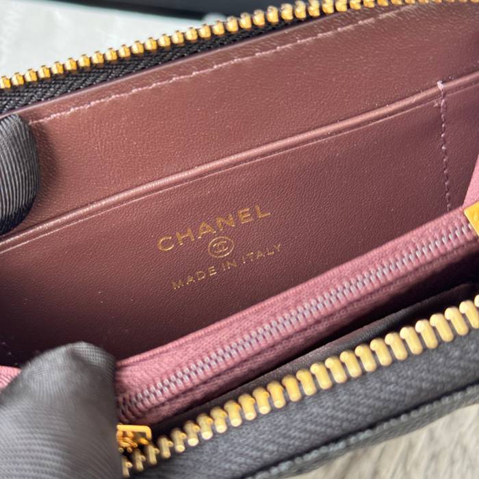 CHANEL 3686 0112 25c ラージジッピー長財布 カヴィア粒革 サイズ:12x8x2cm