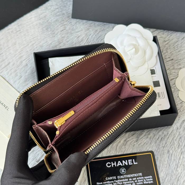 CHANEL 3686 0112 25c ラージジッピー長財布 カヴィア粒革 サイズ:12x8x2cm
