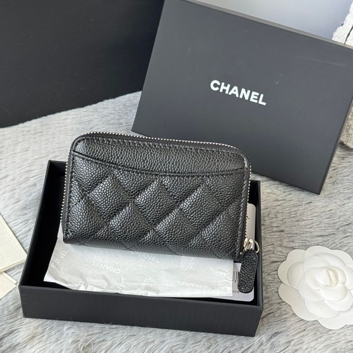 CHANEL 3686 0112 25c ラージジッピー長財布 カヴィア粒革 サイズ:12x8x2cm