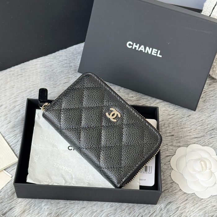 CHANEL 3686 0112 25c ラージジッピー長財布 カヴィア粒革 サイズ:12x8x2cm