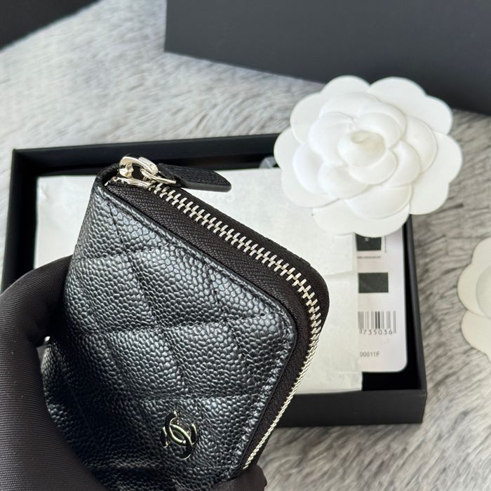 CHANEL 3686 0112 25c ラージジッピー長財布 カヴィア粒革 サイズ:12x8x2cm